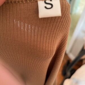 Elegant Tan Midi Dress